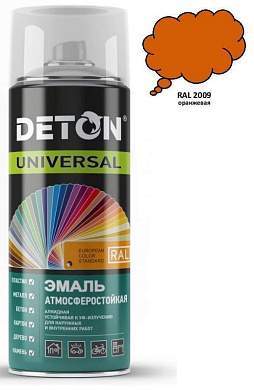 Эмаль Аэрозоль 520Мл Алкид Атмосферост. Ral2009 Оранжевая Арт.Dtn-A46795 Deton Universal (арт. 717304)