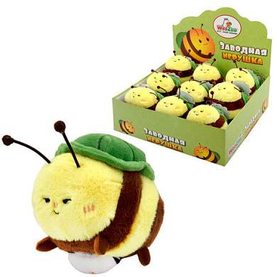 Игрушка пищалка мягкая заводная "Большая пчела", высота 12 см, WOOZOO (ВУЗУ), 666203 (арт. 666203)