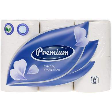Бумага туалетная OfficeClean "Premium", 3-слойная, 12шт., 17м/рул., тиснение, белая (арт. 325792)