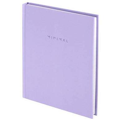 Блокнот МАЛЫЙ ФОРМАТ 110х147 мм, А6, 80 л., твердый, клетка, BRAUBERG "Minimal", сиреневый, 116448 (арт. 116448)