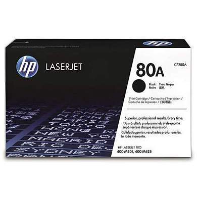 Картридж лазерный HP (CF280A) LaserJet Pro M401/M425, №80A, черный, оригинальный, ресурс 2700 страниц (арт. 361001)