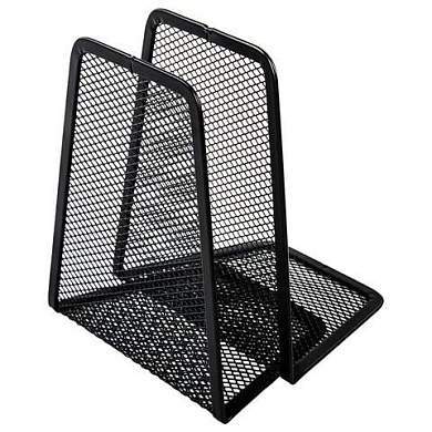 Держатель (ограничитель) подставка для книг BRAUBERG "Germanium Mesh", КОМПЛЕКТ 2 штуки, металл, 237977 (арт. 237977)