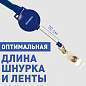 Держатель-рулетка для бейджей, 70 см, петелька, с синей лентой 45 см, синий, BRAUBERG, 235724 (арт. 235724)