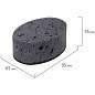 Губки для посуды OVAL BLACK 95х65х35 мм КОМПЛЕКТ 6 шт., КРУПНОПОРИСТЫЙ поролон/абразив LAIMA, 608649 (арт. 608649)