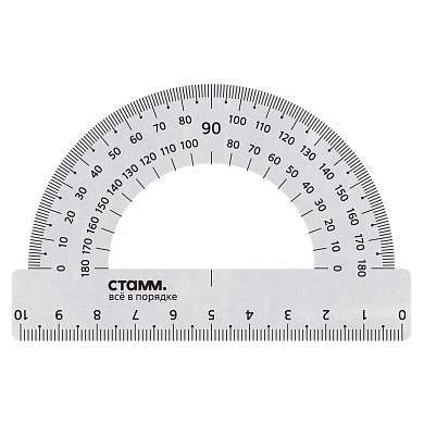 Транспортир 10см, 180° СТАММ, металлический (арт. 368961)