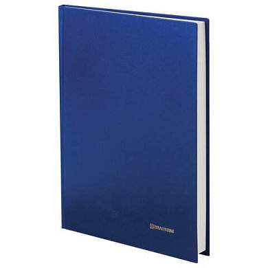 Книга учета 144 л., линия, твердая, бумвинил, блок офсет, А4 (200х290 мм), BRAUBERG, синий, 130227 (арт. 130227)