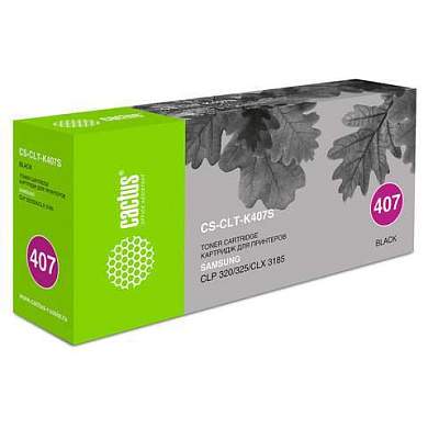 Картридж лазерный CACTUS (CS-CLT-K407S) для SAMSUNG CLP-320/325/N, черный, ресурс 1500 страниц (арт. 361802)