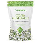 Соль для ванн 1 кг SYNERGETIC "Детокс и расслабление", магниево-сульфатная с эвкалиптом, 300013 (арт. 701914)