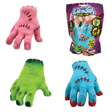 Фигурка-тянучка антистресс "Зомби рука", высота 13 см, ассорти 3 вида, Elastikorps (арт. 667384)