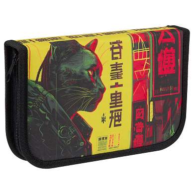 Пенал 1 отделение, 200*130 ArtSpace "Streets of Tokyo", две откидные секции, ткань (арт. 380232)