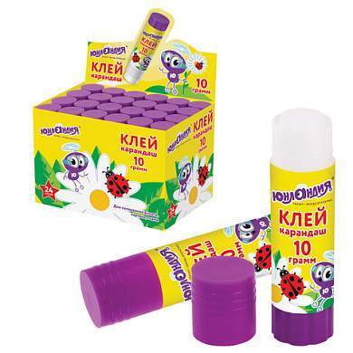 Клей-карандаш ЮНЛАНДИЯ "ЮНЛАНДИК И БОЖЬЯ КОРОВКА", 10 г, улучшенный, 271137 (арт. 271137)