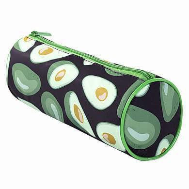 Пенал-тубус BRAUBERG, с эффектом SOFT TOUCH, полиэстер, "Black Avocado", 22х8 см, 270061 (арт. 270061)