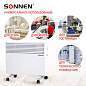 Обогреватель-конвектор SONNEN X-1500, 1500 Вт, напольная/настенная установка, белый, 453495 (арт. 453495)