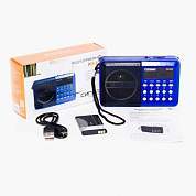 "Радиоприемник ""Сигнал РП-222"", FM - 88-108 Мгц, ак.BL-5C, 220V, USB, SD, дисплей, 114х33х73 мм синий (арт. 641310)"