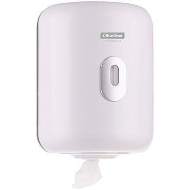Диспенсер для полотенец в рулонах OfficeClean Professional, с центральной вытяжкой(M1/M2), белый (арт. 299011)