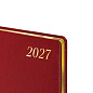 Ежедневник датированный 2027, БОЛЬШОЙ ФОРМАТ 210х297 мм, А4, BRAUBERG "Iguana", под кожу, красный, 118100 (арт. 118100)