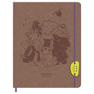 Дневник 1-11 кл. 48л. ЛАЙТ BG "Monster corporation", иск. кожа, блинтовое тиснение, ляссе, на резинке (арт. 366679)
