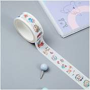 Клейкая лента декоративная MESHU "Cute toys", 1,5см*3м (арт. 327382)