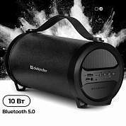 Колонка портативная DEFENDER G24, 1.0, 10 Вт, Bluetooth, FM-тюнер, microSD, чёрная, 65124 (арт. 513687)