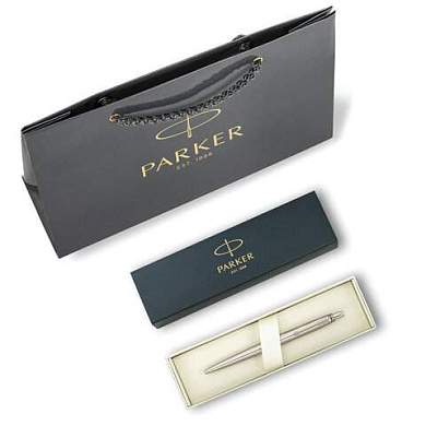Ручка шариковая PARKER "Jotter Core Stainless Steel CT", пакет, 880892 (арт. 880892)