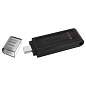 Флеш-диск 64 GB KINGSTON DataTraveler 70, разъем Type-C 3.2, черный, DT70/64GB (арт. 513642)