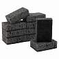 Губки для посуды SQUARE BLACK 98х66х30 мм, КОМПЛЕКТ 10 шт., КРУПНОПОРИСТЫЙ поролон/абразив LAIMA, 608648 (арт. 608648)