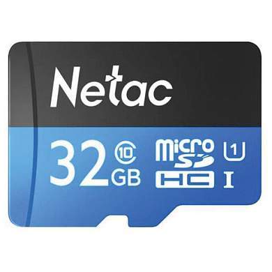Карта памяти microSDHC 32 ГБ NETAC P500 Standard, UHS-I U1, 80 Мб/с (class 10), адаптер, NT02P500STN-032G-R (арт. 513723)