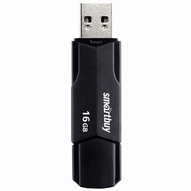 Флеш-диск 16 GB SMARTBUY Clue USB 2.0, черный, SB16GBCLU-K (арт. 513784)