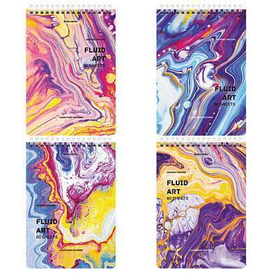 Блокнот А5 (146х206 мм), 80 л., гребень, картон, клетка, BRAUBERG, "Colorful art", 114371 (арт. 114371)