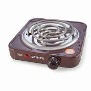 Настольная электрическая плита CENTEK CT-1508, 1000 Вт, 1 конфорка, 5 режимов нагрева, коричневая, CT-1508 Siberia (арт. 457593)