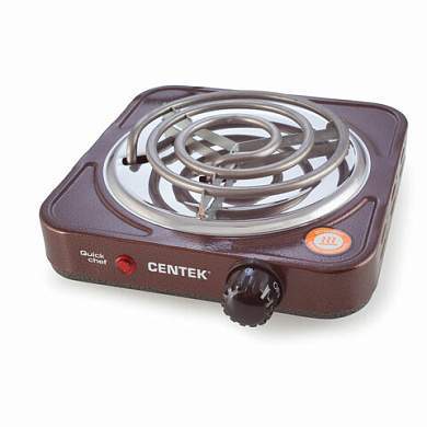 Настольная электрическая плита CENTEK CT-1508, 1000 Вт, 1 конфорка, 5 режимов нагрева, коричневая, CT-1508 Siberia (арт. 457593)
