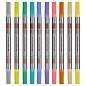 Фломастеры двусторонние Faber-Castell, 10 паст.цв., смываемые, пластик.уп., европодвес (арт. 375102)