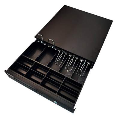 Ящик денежный электромеханический CD-405-B, 405x420x92 мм, ЧЕРНЫЙ, VITRANA (ВИТРАНА), 291409 (арт. 291409)