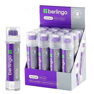 Клей канцелярский Berlingo, с силиконовым аппликатором, 50мл (арт. 255113)