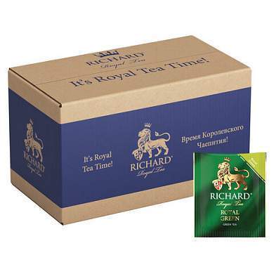 Чай RICHARD "Royal Green" зеленый, 200 пакетиков в конвертах по 2 г, 100183 (арт. 622182)