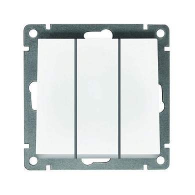 UNIVersal Афина мех. выкл. СУ 3 кл., 10А, белый (корп. ABS, пласт. осн.) A0043 (арт. 854825)