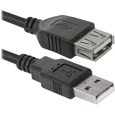 Кабель-удлинитель USB 2.0, 1,8 м, DEFENDER, M-F, для подключения периферии, 87456 (арт. 511524)