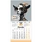Календарь настенный перекидной 2027 г., BRAUBERG, 12 листов, 21,4х42,8 см, МИНИ, "Funny goats", 118432 (арт. 118432)