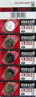 Элемент питания Maxell CR2032 BL5 (арт. 14259)