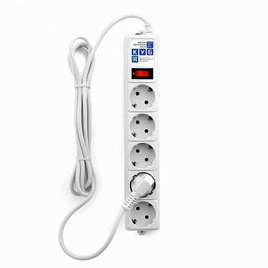 Power Cube (КУБ) Классик сет. удл.-фильтр ПВС 3х0.75 5 роз. 3 м 10А БЕЛЫЙ (РФ) SPG-B-10-WHITE (арт. 59145)