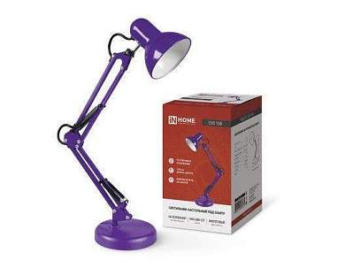 ASD/inHome светильник настольный СНО-15Ф 60W E27 фиолетовый (коробка) 5871 (арт. 814599)