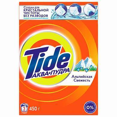 Стиральный порошок-автомат 450 г, TIDE (Тайд), "Альпийская свежесть", 700266 (арт. 603156)