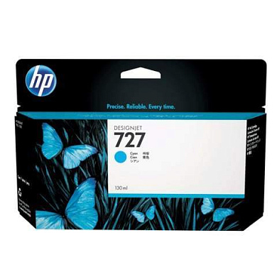 Картридж струйный для плоттера HP (B3P19A) Designjet T920/1500, №727, голубой, 130 мл, оригинальный (арт. 361324)