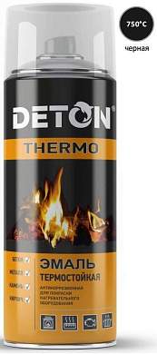 Эмаль аэрозоль 520мл термостойкая ЧЕРНАЯ арт.DTN-A70666 Deton Thermo (арт. 717354)