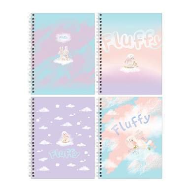 Тетрадь 80л., А5, клетка на гребне BG "Fluffy", матовая ламинация (арт. 341034)