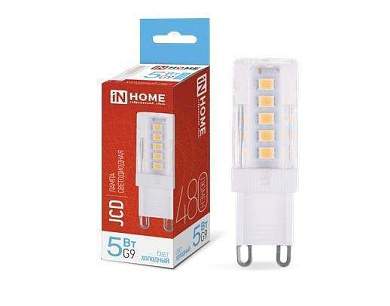 ASD/inHome VC JCD G9 220V 5W(480lm) 6500К 6K 50x16 (без пульсации) 6342 (арт. 817845)