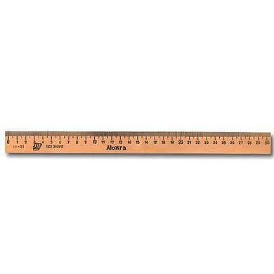 Линейка деревянная 30 см, ЛП-300, МОЖГА, С07, C07 (арт. 210051)