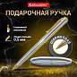 Ручка подарочная шариковая BRAUBERG Maestro, СИНЯЯ, корпус серебристый с золотистым, линия письма 0,5 мм, 143468 (арт. 143468)