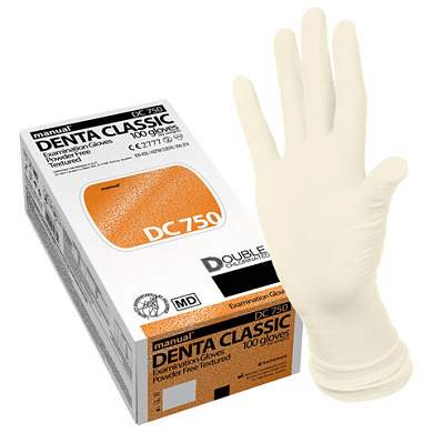 Перчатки латексные смотровые MANUAL DC750, 50 пар (100 шт.), размер XL (очень большой), белые, DC750-04 (арт. 631735)