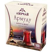 Чай АЗЕРЧАЙ "Армуду" черный с бергамотом, 100 пакетиков по 1,6 г, 420535 (арт. 622737)